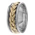 Two Tone Comfort Fit Braided Wedding Bands HM287169