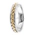 Two Tone Narrow Braided Wedding Bands Rings HM287178