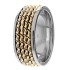 Unique Hand Crafted Wedding Bands White & Yellow Gold HM287183