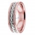 Rose Gold braided wedding bands HM287201