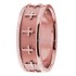 Rose Gold Cross Comfort Fit Wide Wedding Ring